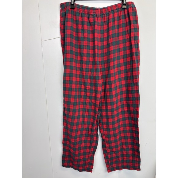 Charter Club Women's M Cotton Pajama Set Classic Red Plaid Embroidered Pocket - Picture 6 of 7